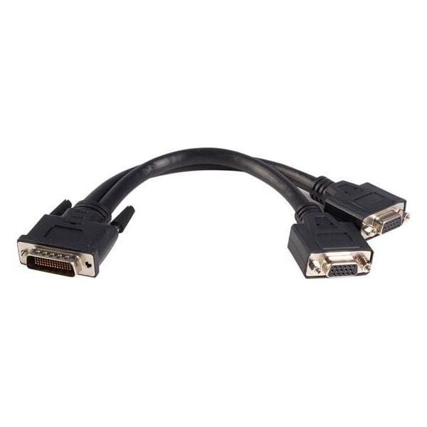 Kabel StarTech DMS-59 - D-Sub (VGA) x2 0.2m czarny (DMSVGAVGA1)