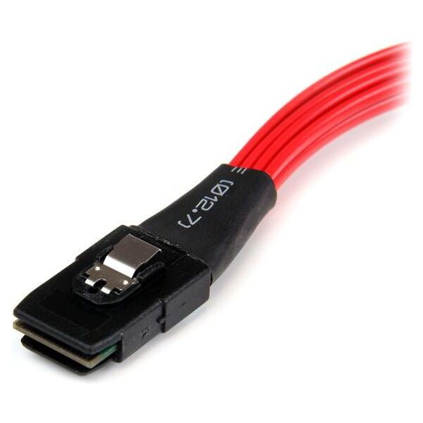 StarTech SFF 8087 - SATA x4, 0.5m, Czerwony (SAS8087S4R50)