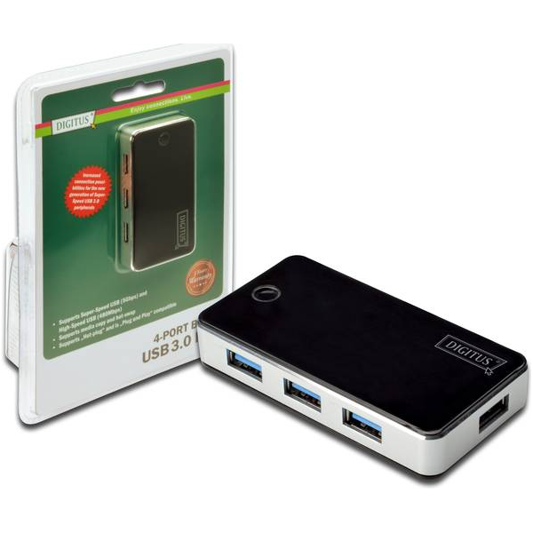 HUB USB Digitus 4x USB-A 3.0 (DA-70231)
