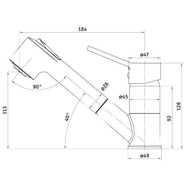 Bateria kuchenna Deante Narcyz stojąca chrom (BDN 071M)