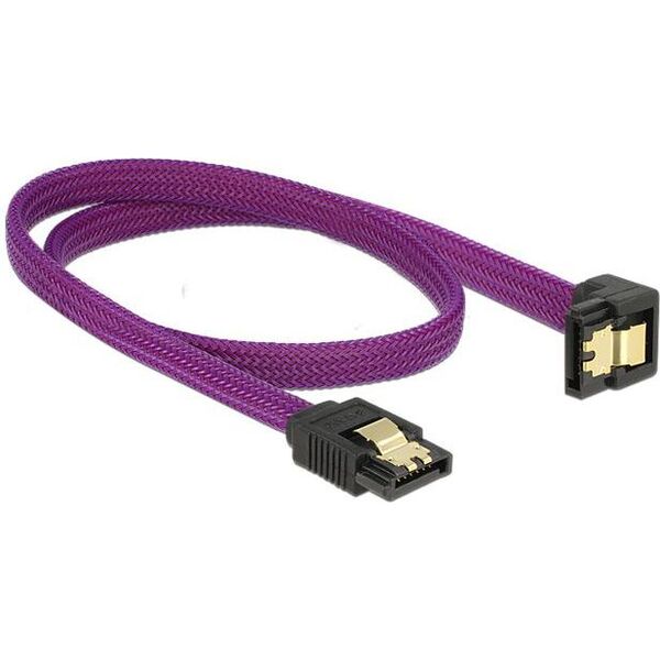 Delock SATA - SATA, 0.5m, Fioletowy (83696)