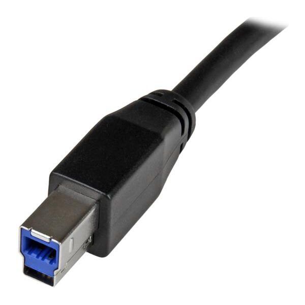 Kabel USB StarTech USB-A - USB-B 5 m Czarny (USB3SAB5M)