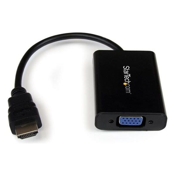 Adapter AV StarTech HDMI - D-Sub (VGA) czarny (HD2VGAA2)
