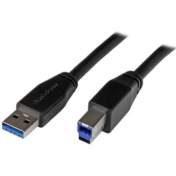 Kabel USB StarTech USB-A - USB-B 5 m Czarny (USB3SAB5M)