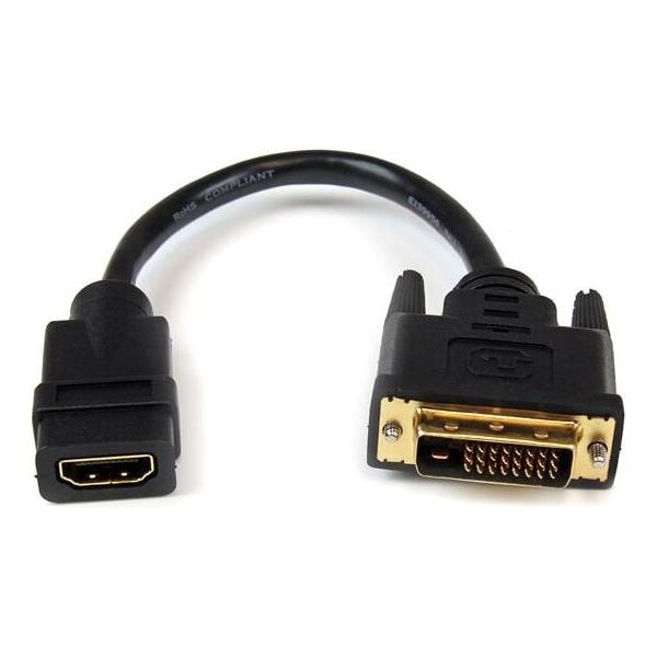 Adapter AV StarTech HDMI - DVI-D czarny (HDDVIFM8IN)