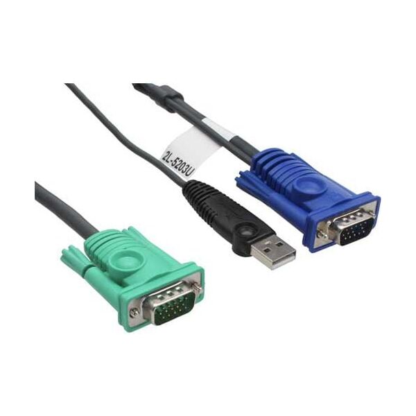 Aten Kable KVM, 5m, Czarny (14016608)
