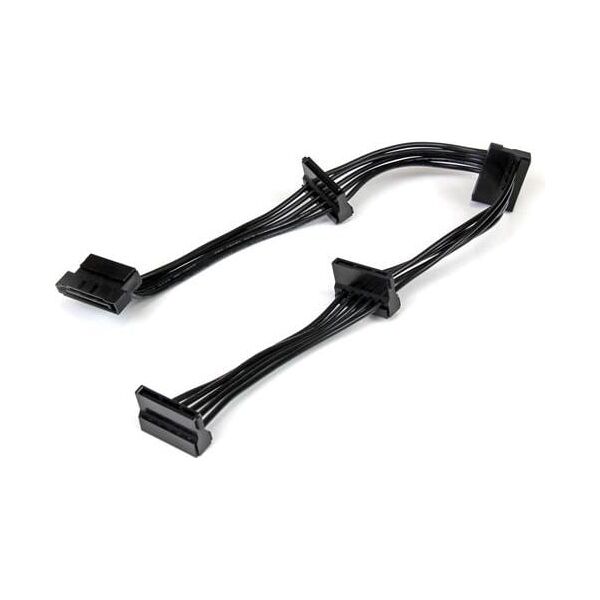 StarTech SATA 15-pin - SATA 15-pin x4, 0.4m, Czarny (PYO4SATA)