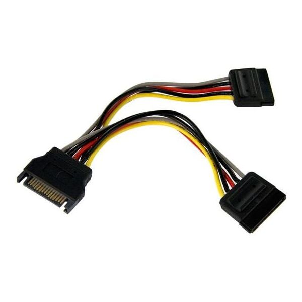 StarTech SATA 15-pin - SATA 15-pin x2, 0.15m, Wielokolorowy (PYO2SATA)