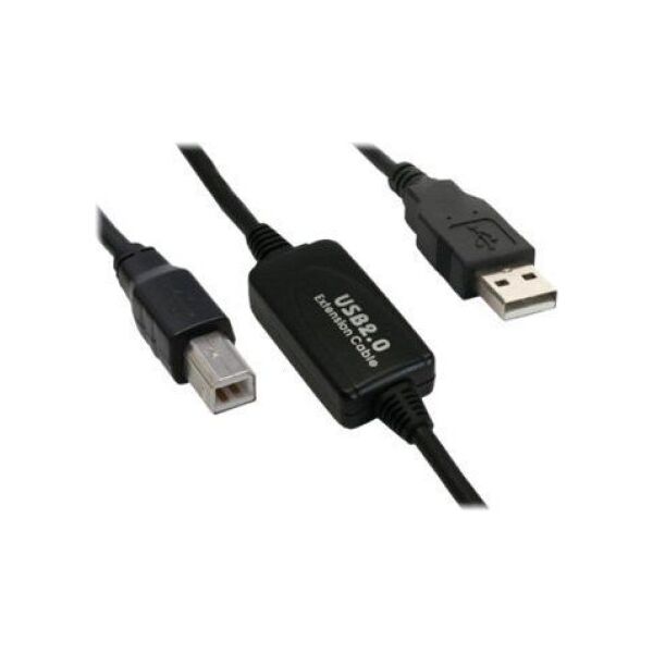 Kabel USB InLine USB-A - USB-B 10 m Czarny (34511I)