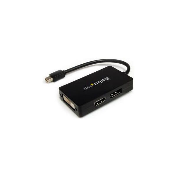 Adapter AV StarTech DisplayPort Mini - HDMI - D-Sub (VGA) - DVI-D czarny (MDP2DPDVHD)