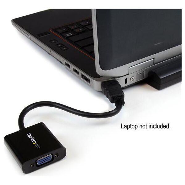 Adapter AV StarTech HDMI - D-Sub (VGA) 0.1m czarny (HD2VGAE2)