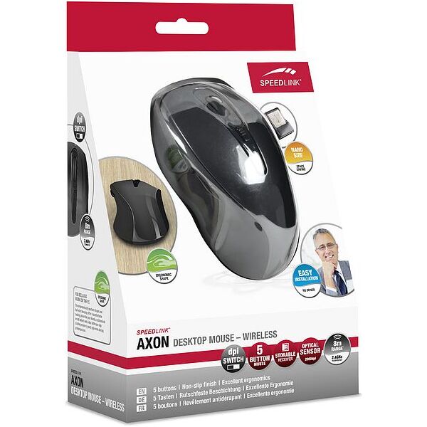 Mysz Speedlink AXON Desktop Mouse Wireless (SL-630004-BK)