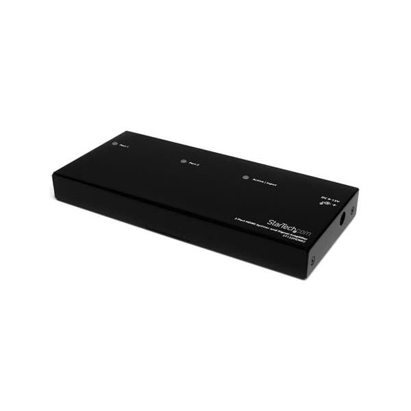 StarTech Splitter video, 2x HDMI, czarny (ST122HDMI2)