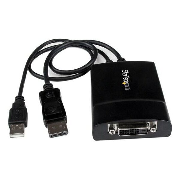Adapter AV StarTech DVI-D - DisplayPort + USB-A czarny (DP2DVID2)