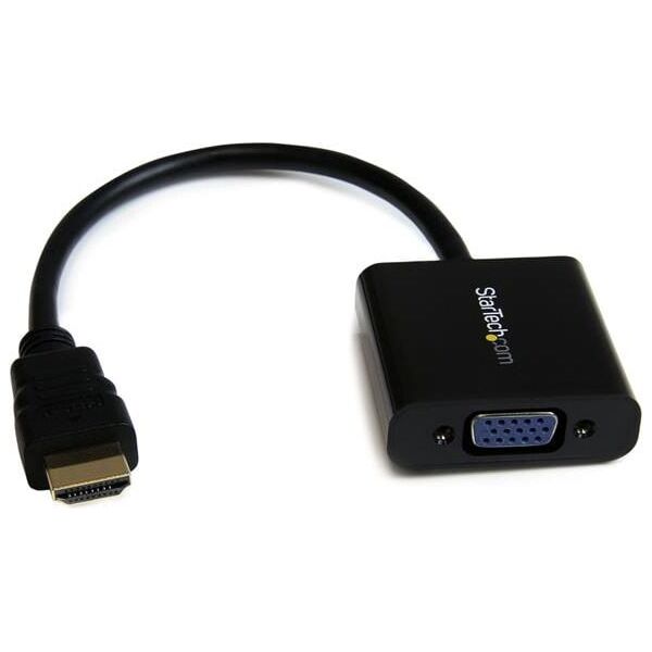 Adapter AV StarTech HDMI - D-Sub (VGA) 0.1m czarny (HD2VGAE2)