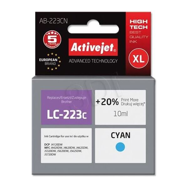 Tusz Activejet tusz AB-223CN Supreme / LC223C (cyan)