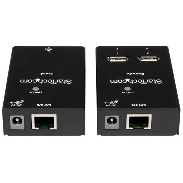Adapter USB StarTech USB - RJ45 Czarny  (USB2004EXTV)