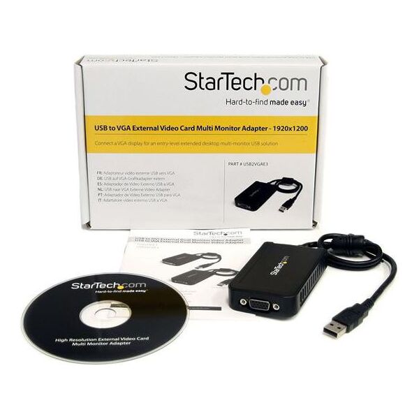 Adapter USB StarTech USB - VGA Czarny  (USB2VGAE3)