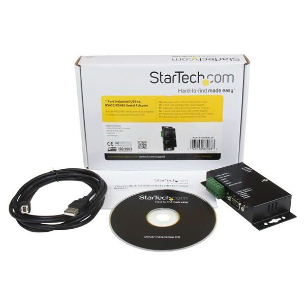Adapter USB StarTech USB - RS-232 + Terminal Block Czarny  (ICUSB422IS)