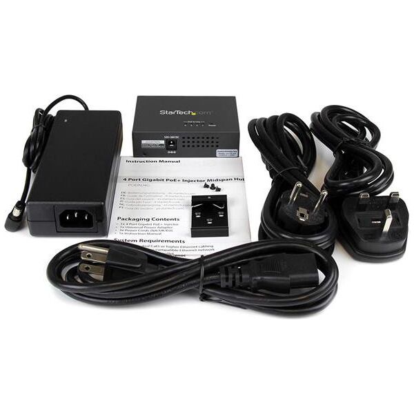 StarTech 4PORT GIGABIT POE+ MIDSPAN (POEINJ4G)