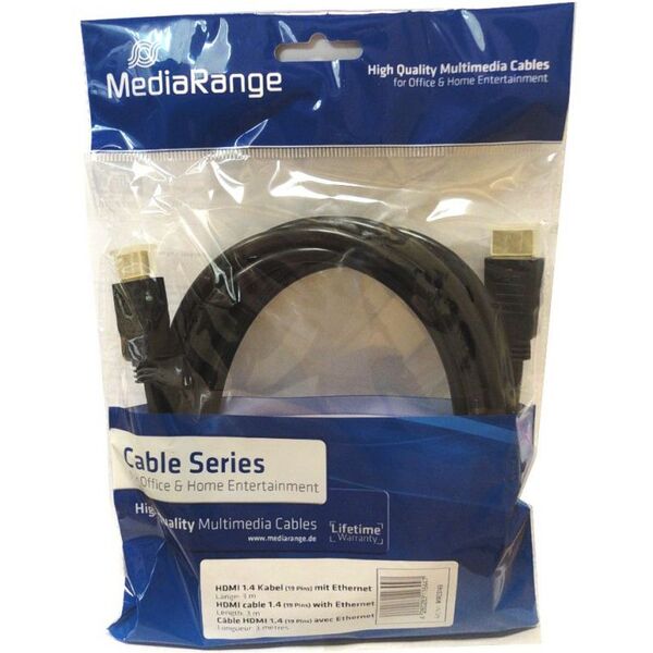 Kabel MediaRange HDMI - HDMI 1.5m czarny (MRCS139)