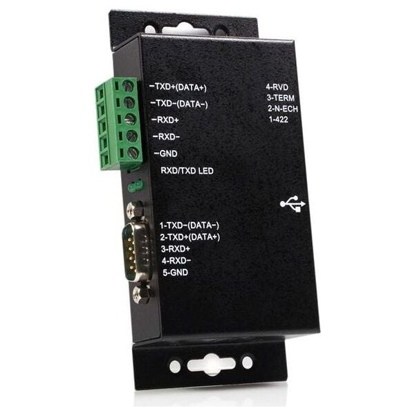 Adapter USB StarTech USB - RS-232 + Terminal Block Czarny  (ICUSB422IS)