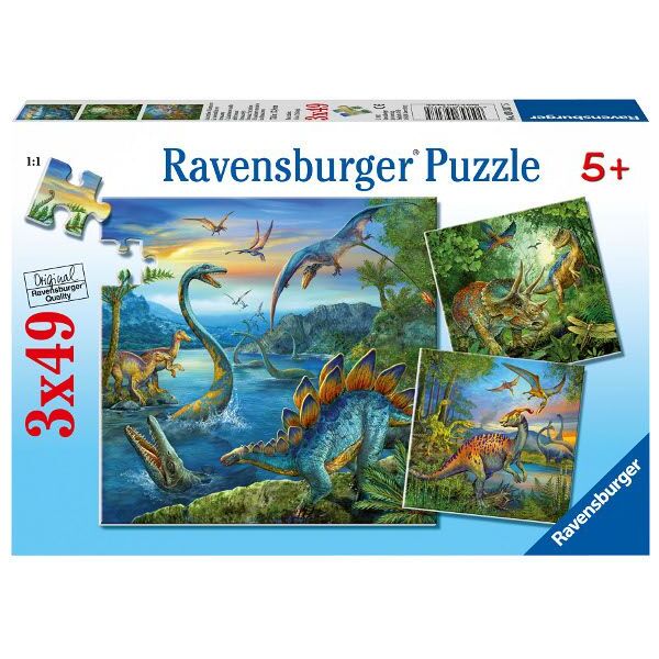 Ravensburger Puzzle 3x49 Dinozaury - 093175