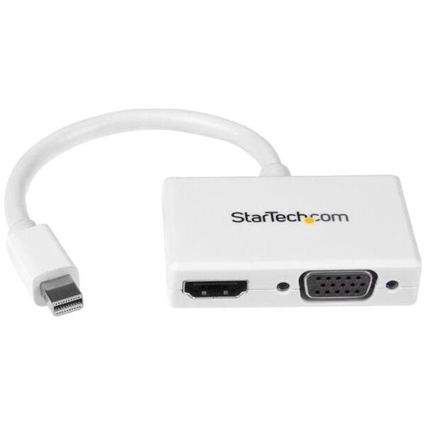 Adapter AV StarTech DisplayPort Mini - HDMI - D-Sub (VGA) biały (MDP2HDVGAW)