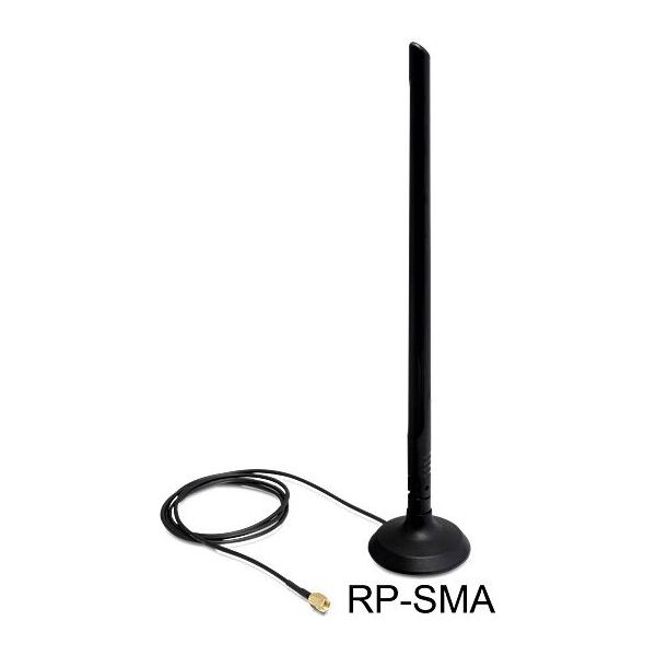 Antena Delock 802.11b/g/n, 6.5dBi, czarna - 88410