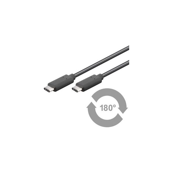 Kabel USB Goobay USB-C - 0.5 m Czarny (67975)