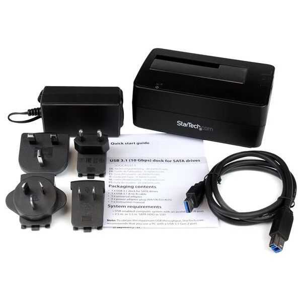 Stacja dokująca StarTech 2.5"/3.5" SATA - USB 3.2 Gen 2 (SDOCKU313)