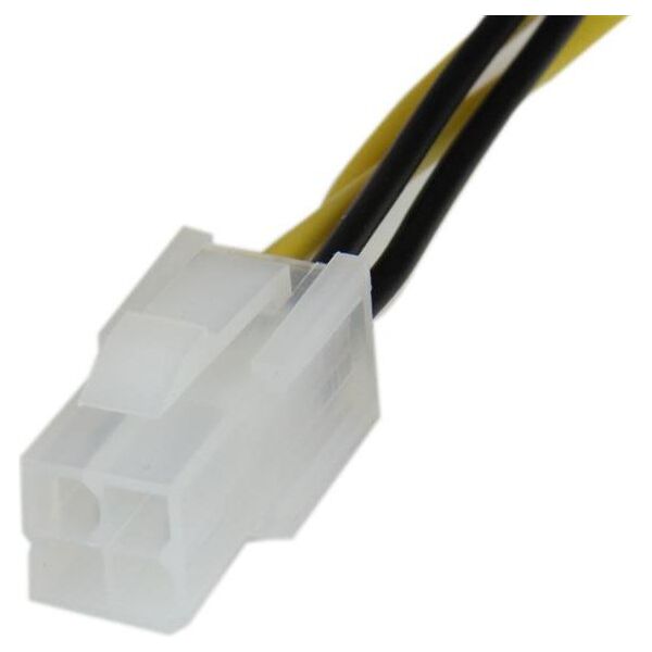 StarTech ATX/EPS 4-pin - ATX/EPS 4-pin, 0.2m, Żółty (ATXP4EXT)