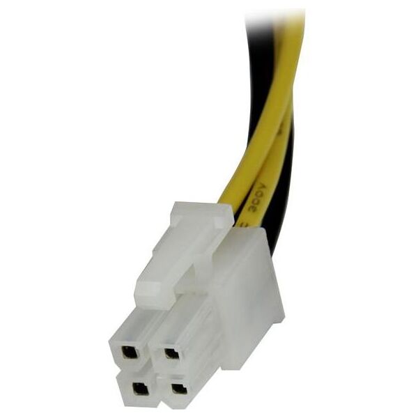 StarTech ATX/EPS 4-pin - ATX/EPS 4-pin, 0.2m, Żółty (ATXP4EXT)