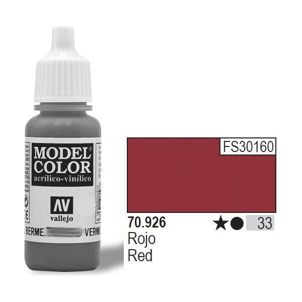 Vallejo Farba Nr33 Red Matt 17ml - 70926