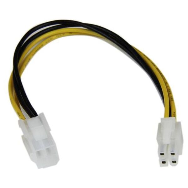 StarTech ATX/EPS 4-pin - ATX/EPS 4-pin, 0.2m, Żółty (ATXP4EXT)