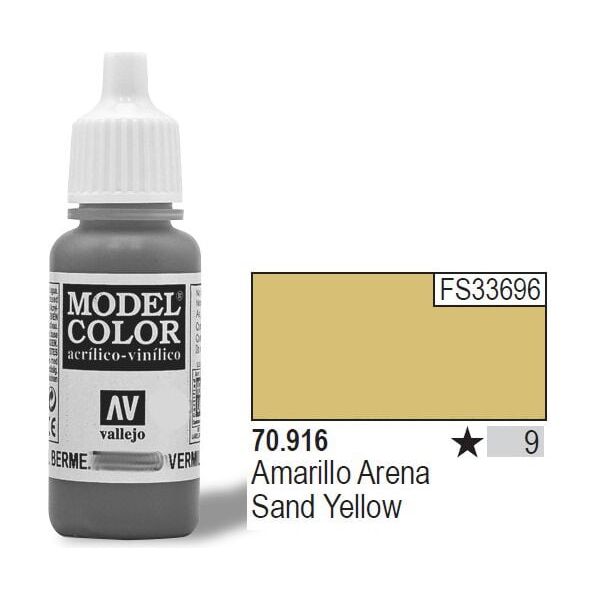 Vallejo Farba Nr9 Sand Yellow Matt 17ml - 70916
