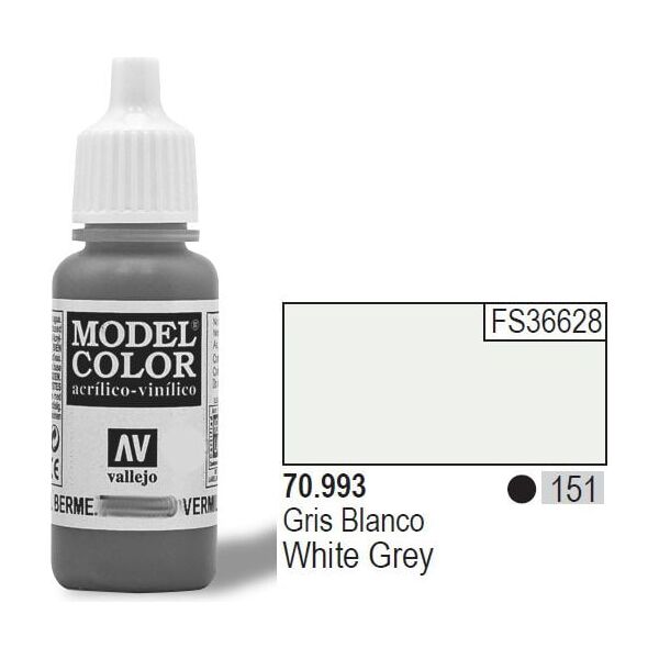 Vallejo Farba Nr151 White Grey Matt 17ml - 70993