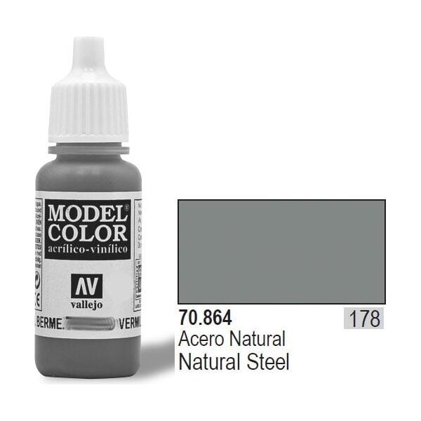 Vallejo VALLEJO Farba Nr178 Natural Steel 17ml - 70864