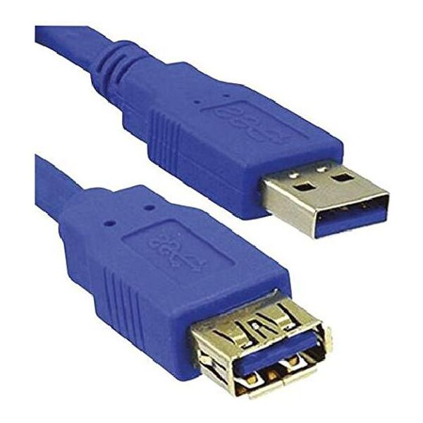 Kabel USB MediaRange USB-A - USB-A 1.8 m Niebieski (MRCS151)