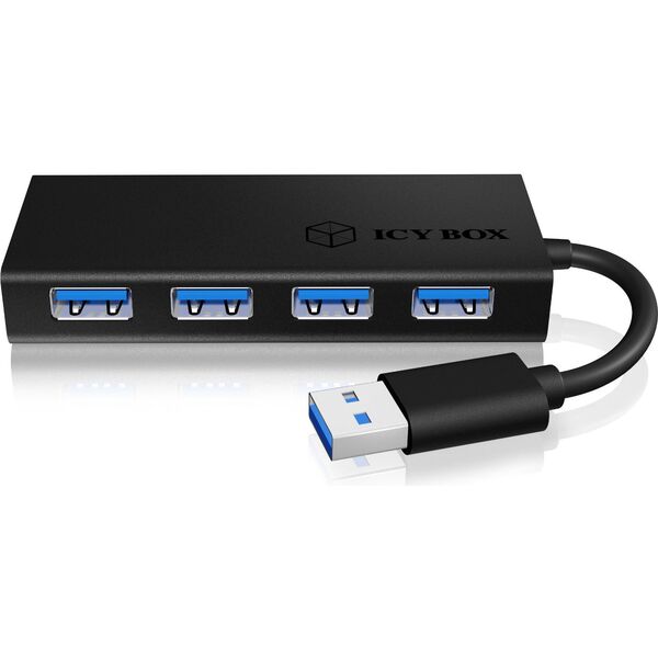 HUB USB Icy Box 4x USB-A 3.0 (IB-AC6104-B)