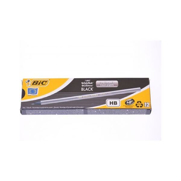 Bic OŁÓWEK BIC ECOLUTIONS EVOLUTION HB BLACK BEZ GUMKI PUDEŁKO 12 SZT - 896017