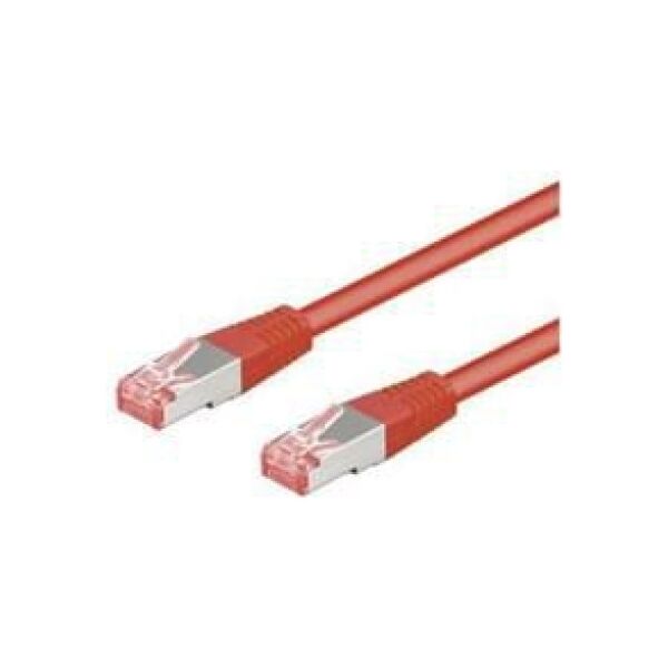 patchcord S/FTP, Cat6, 0.5m, czerwony