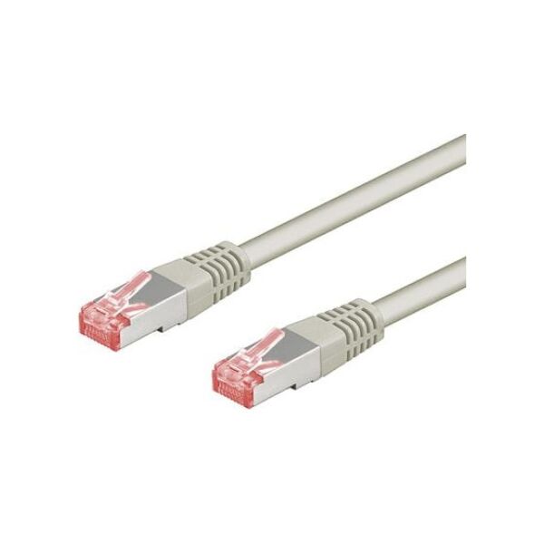 Patchcord S/FTP, Cat6, 0.25m, szary