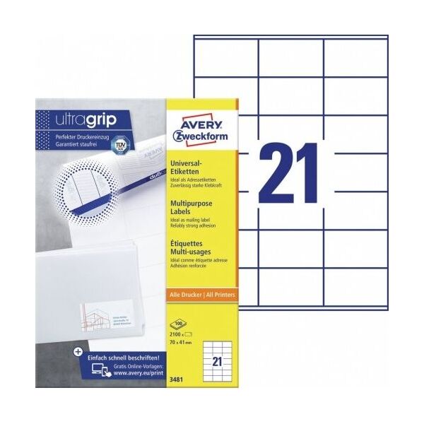 Avery Zweckform Etykiety 70x41mm - (3481)