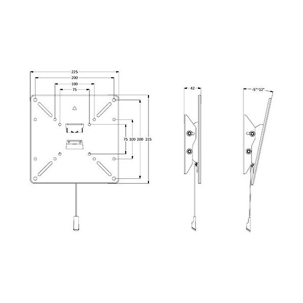 MultiBrackets Uchwyt ścienny M VESA 15'' - 40''