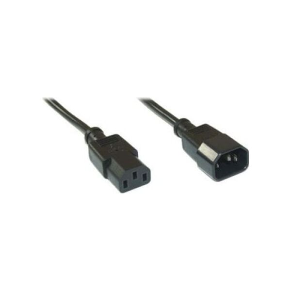 Kabel zasilający InLine IEC C13 M/F, Czarny, 3m (16632B)
