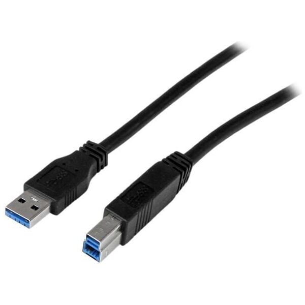 Kabel USB StarTech USB-A - USB-B 1 m Czarny (USB3CAB1M)