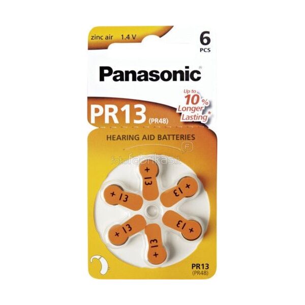 Panasonic Bateria do aparatów słuchowych PR48 300mAh 6 szt.