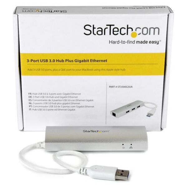 HUB USB StarTech 1x RJ-45  + 3x USB-A 3.0 (ST3300G3UA)