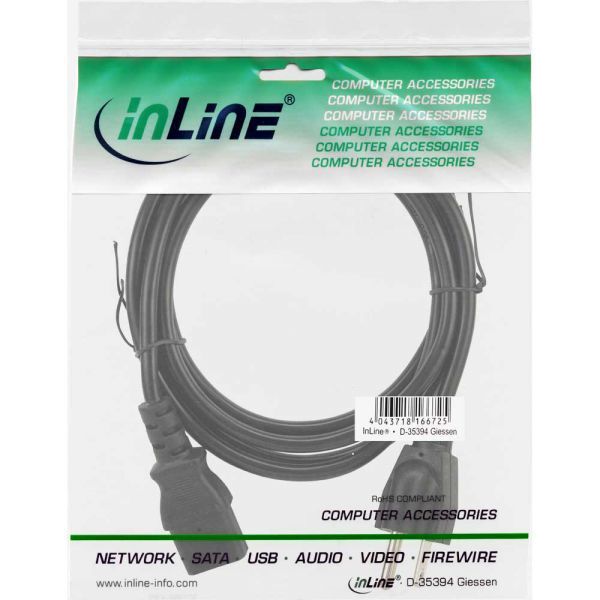 Kabel zasilający InLine USA do IEC C13, 1.8m (16652U)
